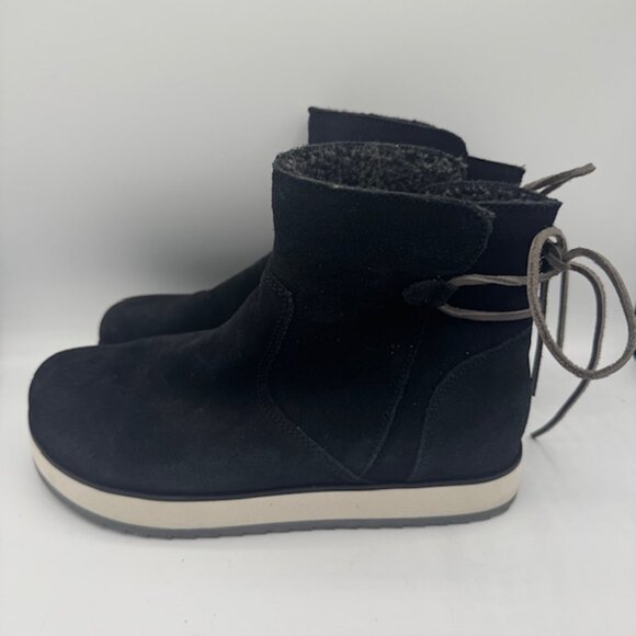 Merrell Women's Juno Bluff Polar Waterproof Snow Boot Black Suede 8 - Picture 1 of 6